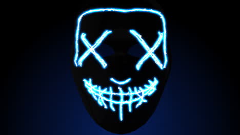 Black-mask-with-blue-led-neon-green-screen